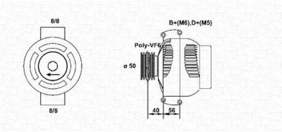 MAGNETI MARELLI 943355135010 -  Генератор